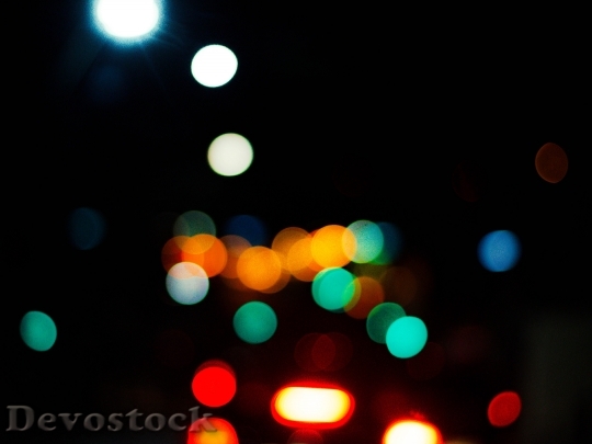 Devostock Lights Dark Blur 97875 4K