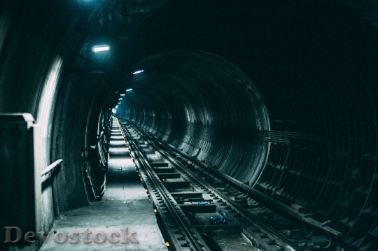 Devostock Lights Dark Tunnel 71948 4K