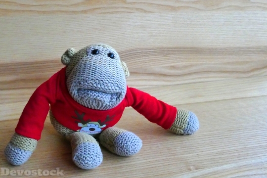 Devostock Monkey Toy Stuffed appy 4K