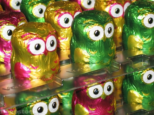 Devostock Owls Chocolate Lindt Colrful 4K