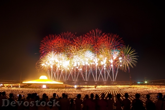 Devostock People Lights Firework New Year S Eve 4K