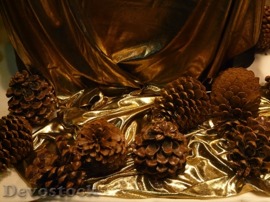 Devostock Pine Cones Decoration Christas 0 4K