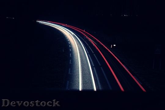 Devostock Road Lights Night 17831 4K