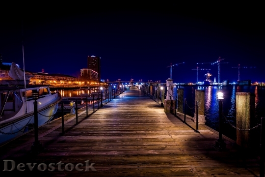Devostock Sea City Lights 74596 4K