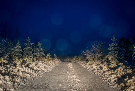 Devostock Snow Light Road 54152 4K
