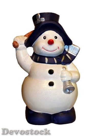 Devostock Snow Man ChristmasSnow 4K