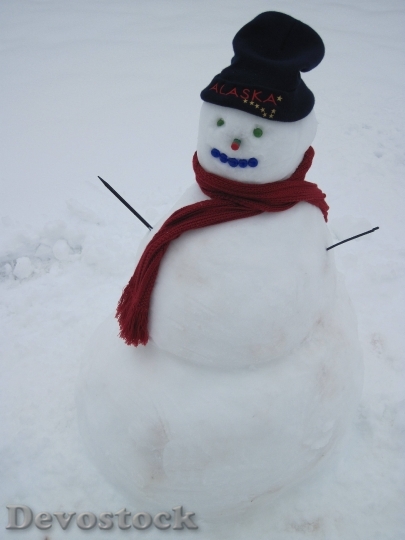 Devostock Snow Snowman Christmas Wnter 4K