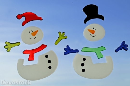 Devostock Snowman Snowmen Decorations olor 4K