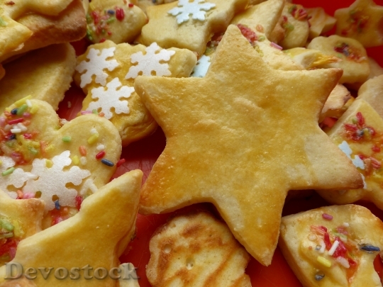 Devostock Star Christmas Cookie Bicuit 4K