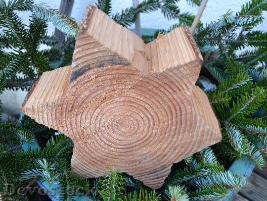 Devostock Star Wood ChristmasDeco 4K