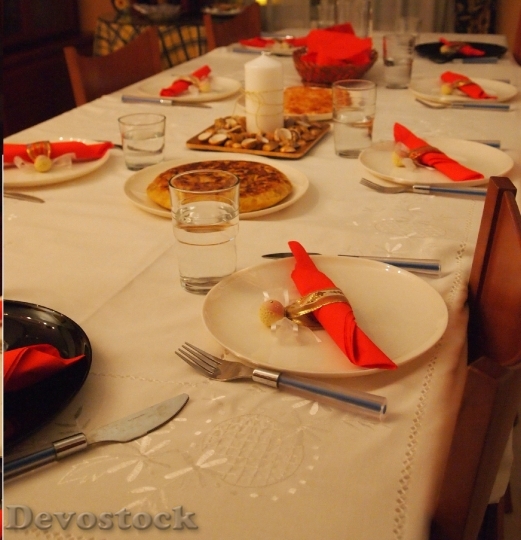 Devostock Table Christmas Cutlery Torilla 4K