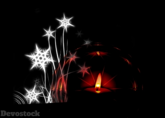 Devostock Tealight Candle Star Sprkle 4K