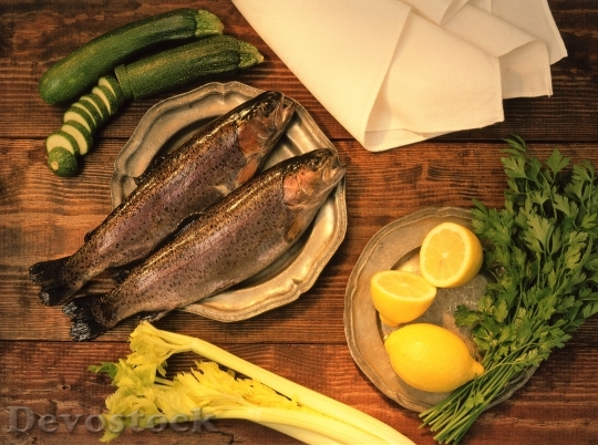 Devostock TROUT Fish VEGETABLES