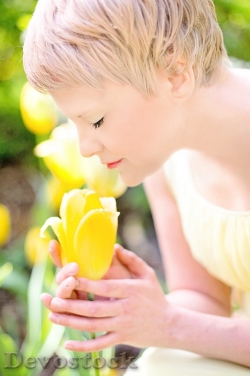 Devostock Tulips Yellow Blonde Pretty Young Woman 3706 4K.jpeg