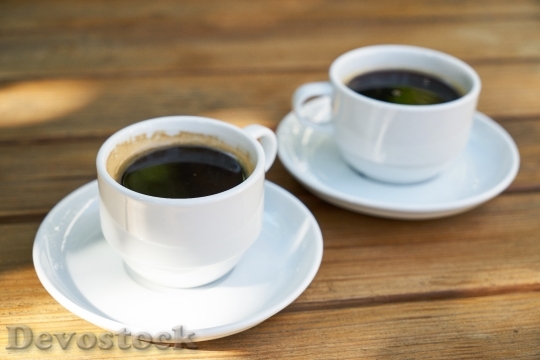 Devostock Two 2 CUPS HOT COFFEE