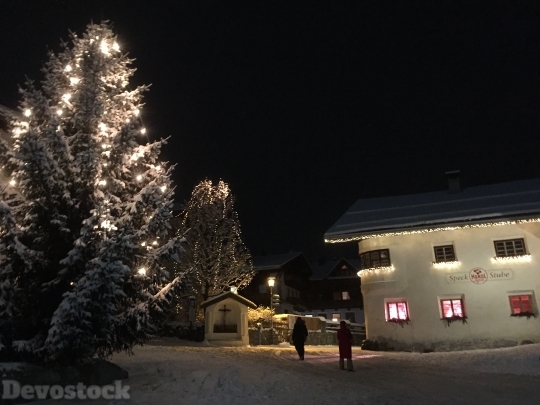 Devostock Tyrol Fiss Winter ight 4K