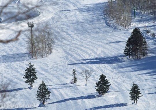 Devostock Winter Landscape In Mounains 4K
