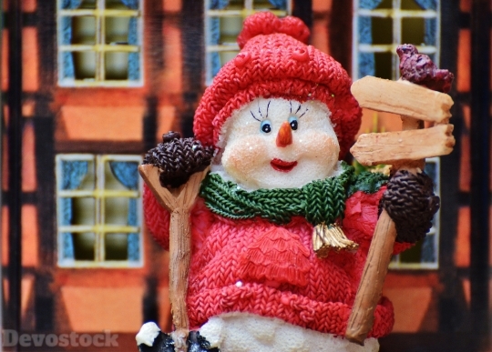 Devostock Winter Snow Man Figurs 21 4K