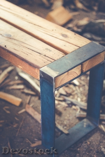 Devostock Wood Bench Furniture 10374 4K