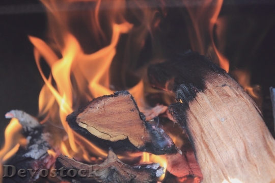 Devostock Wood Firewood Fire 26643 4K