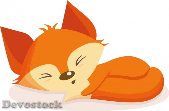 Devostock SLEEPING FOX
