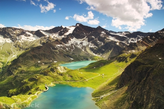 Devostock Aerial View Of Mountain Landscape 5k Vj 4K
