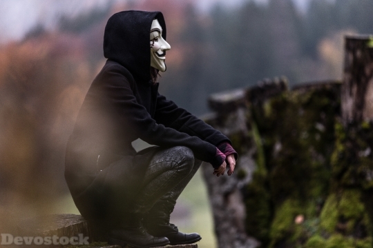 Devostock Anonymous Mask Guy Id 4K