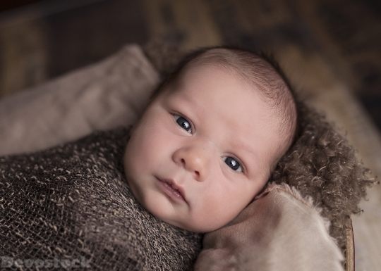 Devostock Baby Face Portrait Child 4K