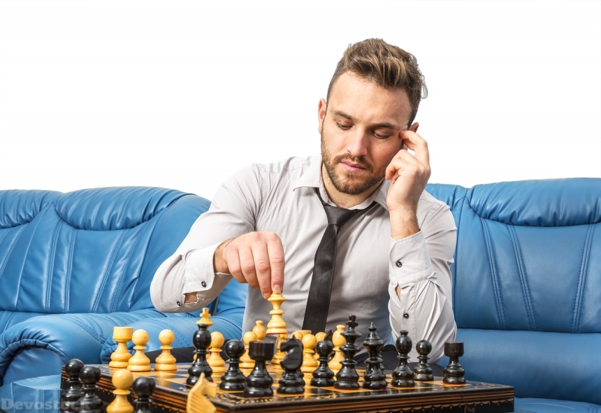 Devostock Chess Man Planing Business 4K