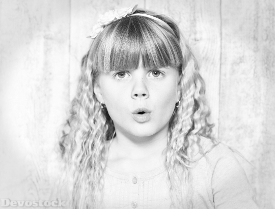 Devostock Child Girl Face Expression 2 4K
