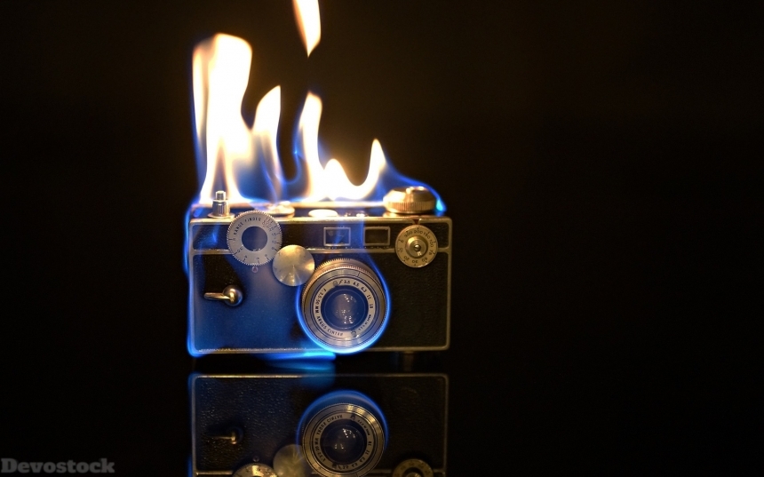 Devostock Fire Flame  Camera Burning 4k