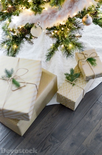 Devostock Gifts Presents Tree Christmas 4K