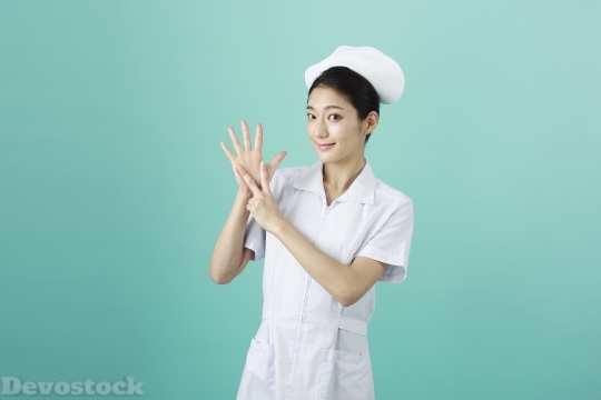 Devostock Girl Nurse Hands Expressions  Seven 4k