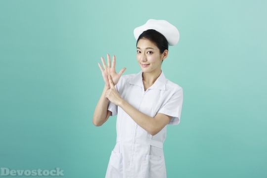 Devostock Girl Nurse Hands Expressions  Six 4k