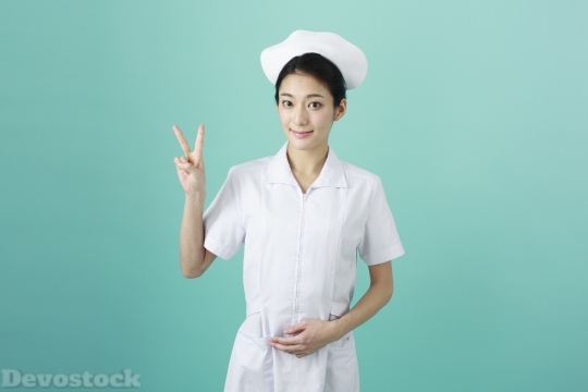 Devostock Girl Nurse Hands Expressions  Two 4k