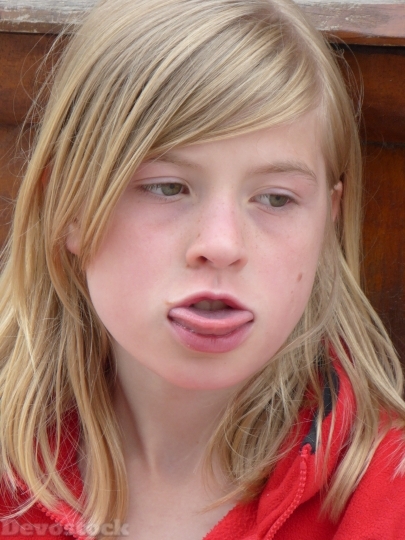 Devostock Girl Tongue Consider Lick 4K