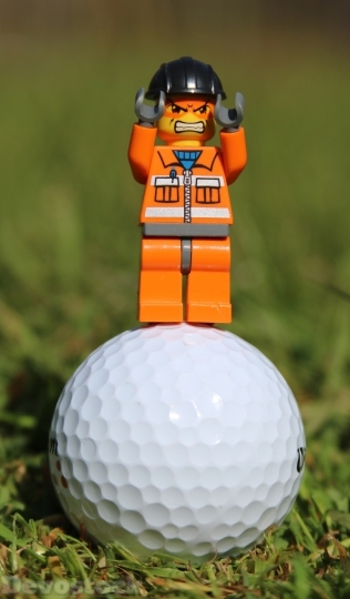 Devostock Golf Golf Ball Angry 4K
