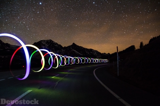 Devostock Highway Night Color 4k
