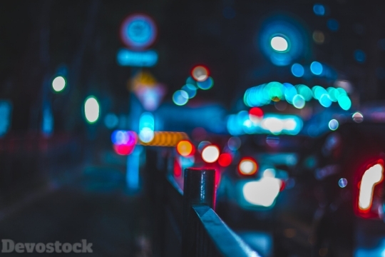 Devostock Lights Outdoor City Blur 4k