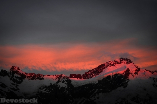 Devostock Mountians Landscape Sunset 8k Y3 4K