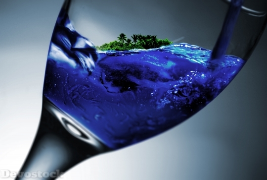 Devostock Nature Glass Water Island Saving World Weather Changing 4k