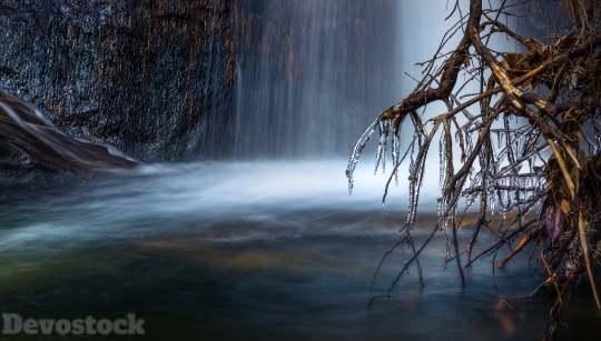 Devostock Nature Scenic View Waterfall 4K