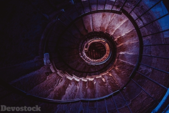 Devostock Photography Lights Circle Stairs 4k