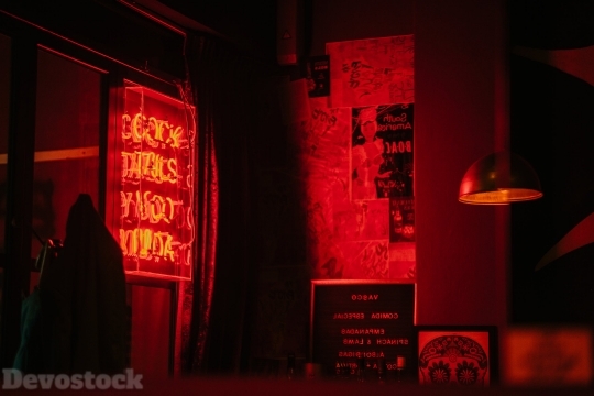 Devostock Photography Lights Red Room 4k