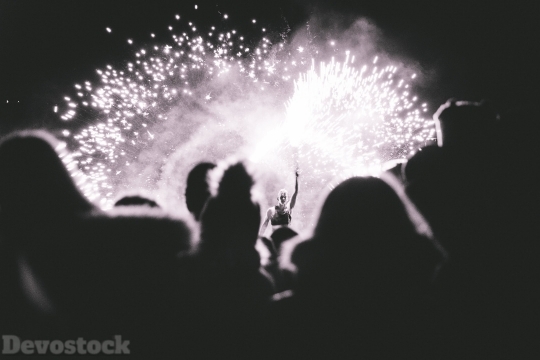 Devostock Photography Lights Stage Concert Fire 4k