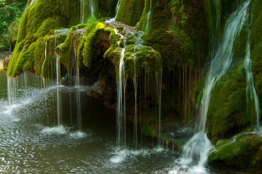 Devostock Romania Waterfalls Bigar Waterfall Crag Moss 4k