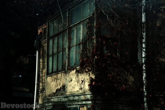 Devostock Shadow Night Old House 4k