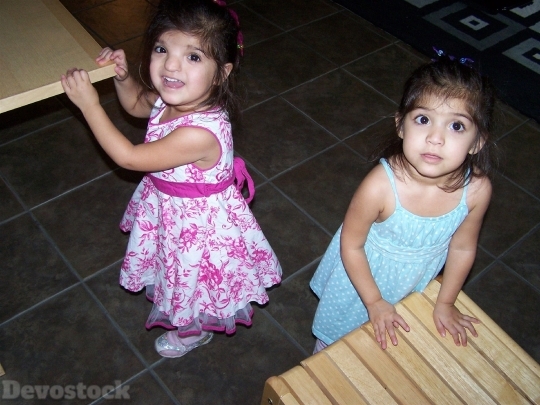 Devostock Twins Toddler Girls Sisters 4K