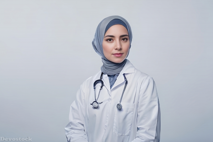 Female Muslim doctor photography 