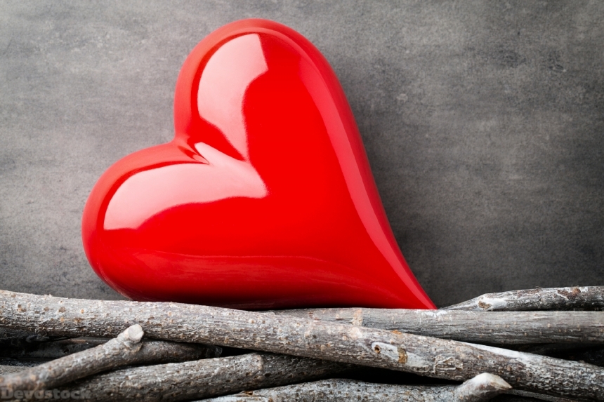 Devostock Valentines Day background with hearts.